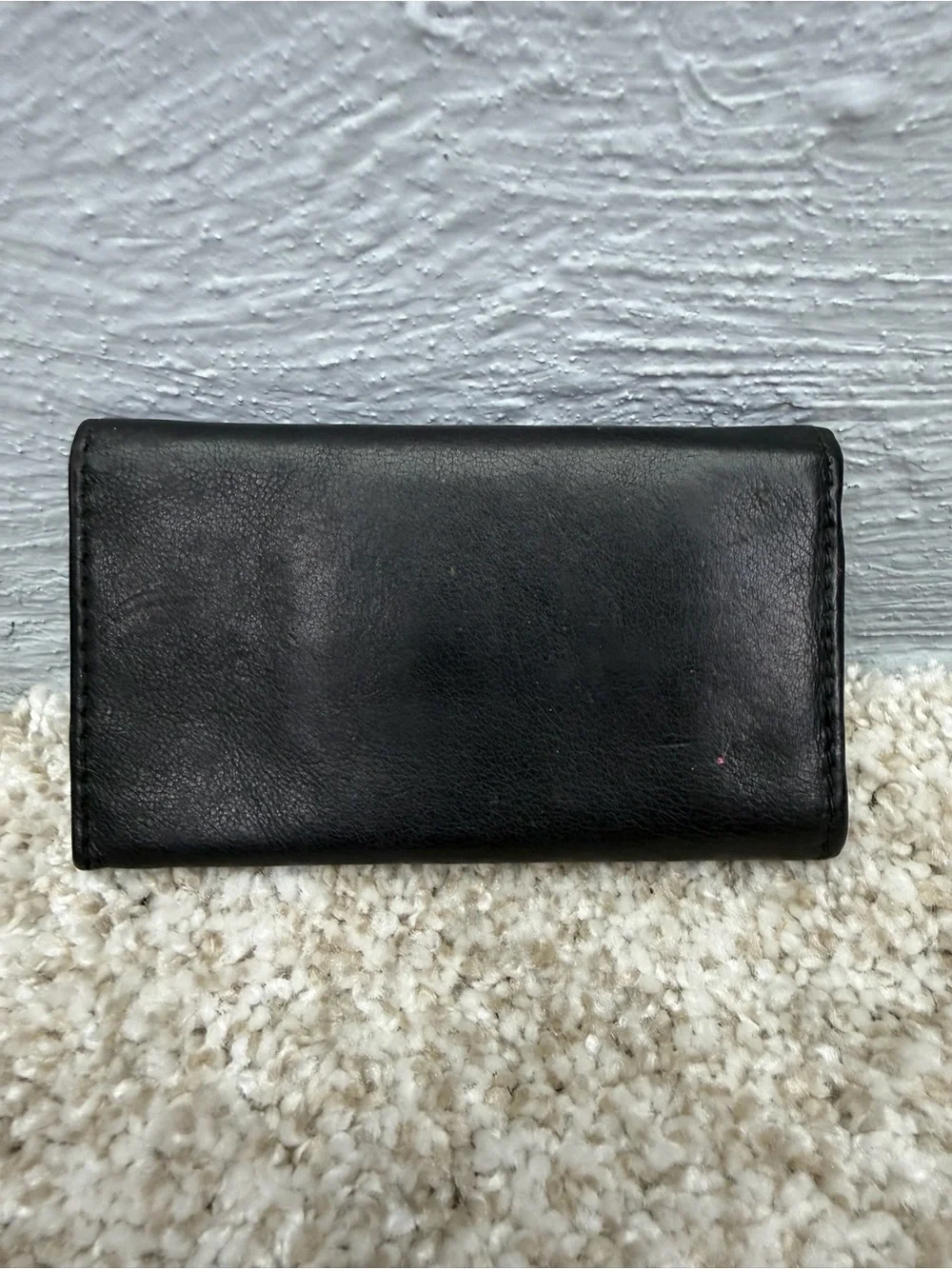 Vintage Paloma Picasso Genuine Leather Tri-Fold Key Case Wallet